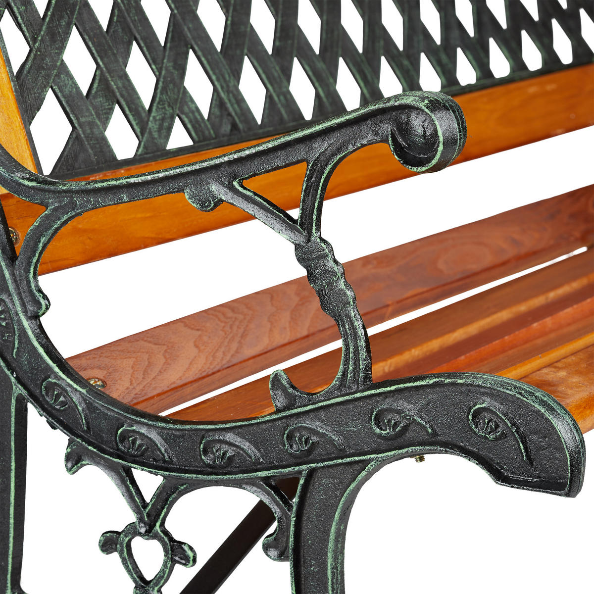 GARTENBANK - Braun, Holz/Kunststoff (125/73/52cm) - Relaxdays