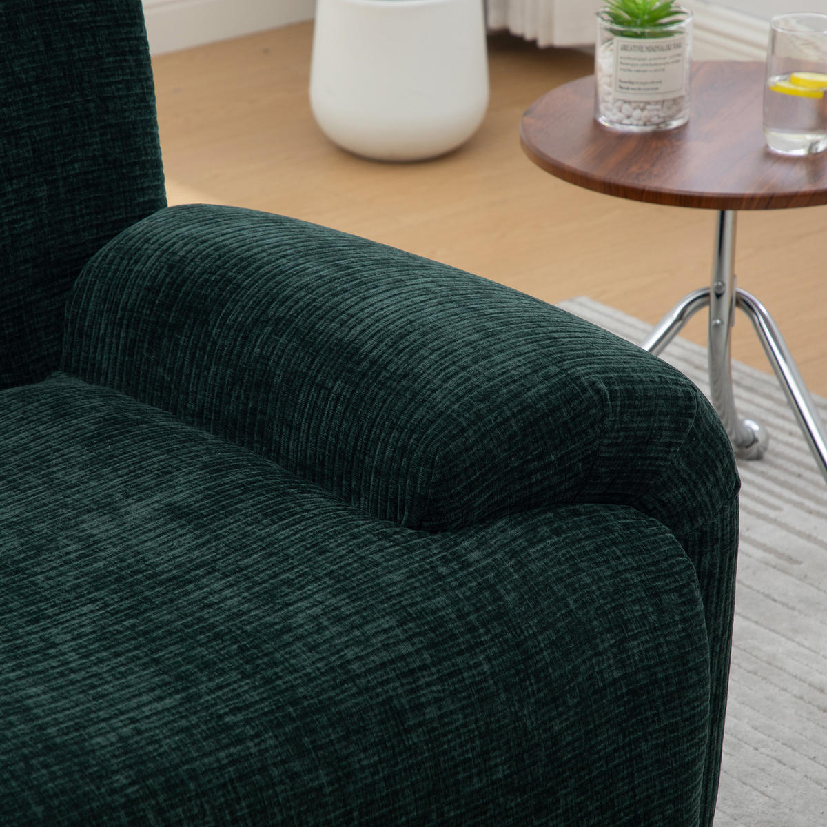 SESSEL DE-35123 mit Hocker Grün - Grün, Textil (94/78.5/113cm) - ComfortXL