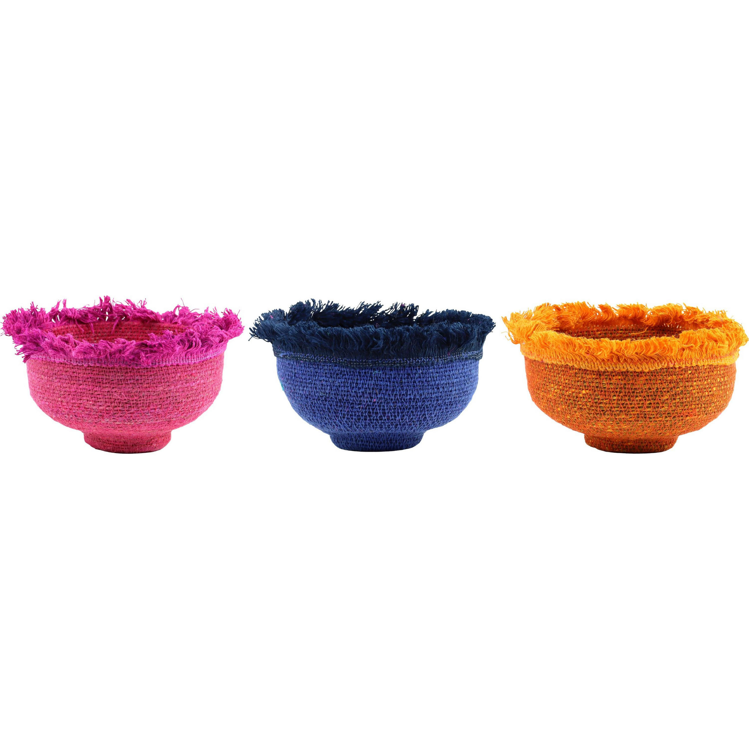 DEKOSCHALE Pueblo 3er Set 19,5/19,5/11 cm - Multicolor, Naturmaterialien (19.5/11cm) - FURNARO