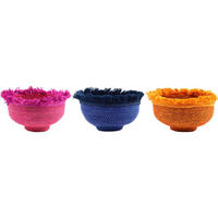 DEKOSCHALE Pueblo 3er Set 19,5/19,5/11 cm - Multicolor, Naturmaterialien (19.5/11cm) - FURNARO