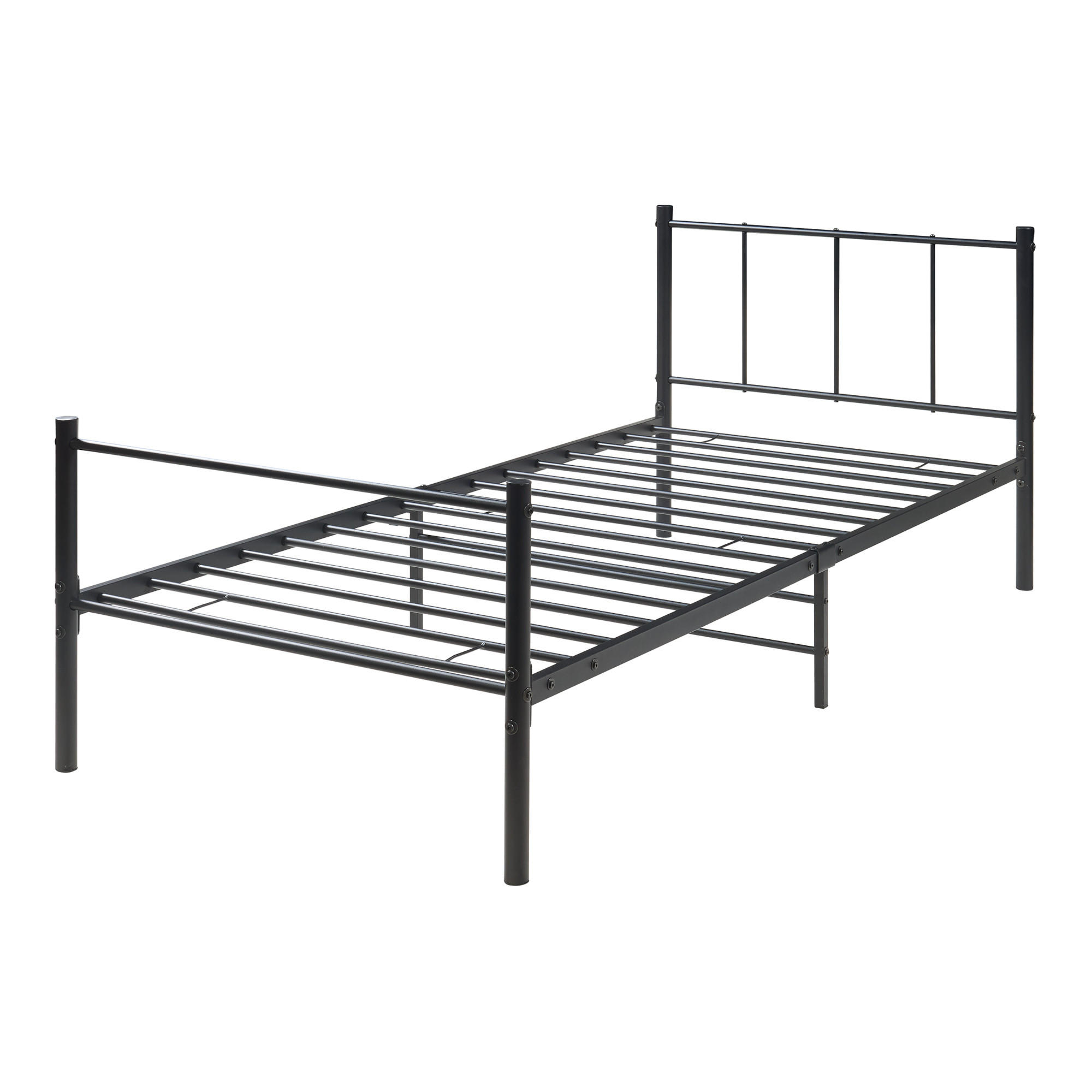 METALLBETT Laos - Schwarz, Metall (90/200cm) - [en.casa]