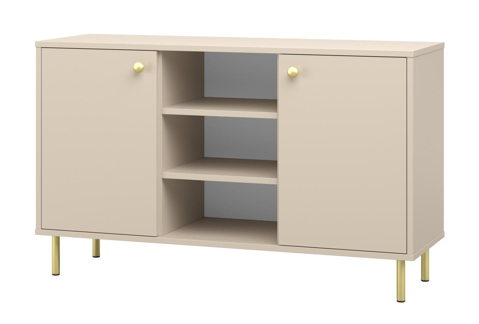 SIDEBOARD Venus - Kaschmir/Goldfarben, Holzwerkstoff (137/73/40cm) - RAUMHIRSCH FURNITURE