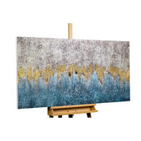 ÖLGEMÄLDE 140/70 cm - Blau/Grau, Holz/Textil (140/70cm) - KUNSTLOFT