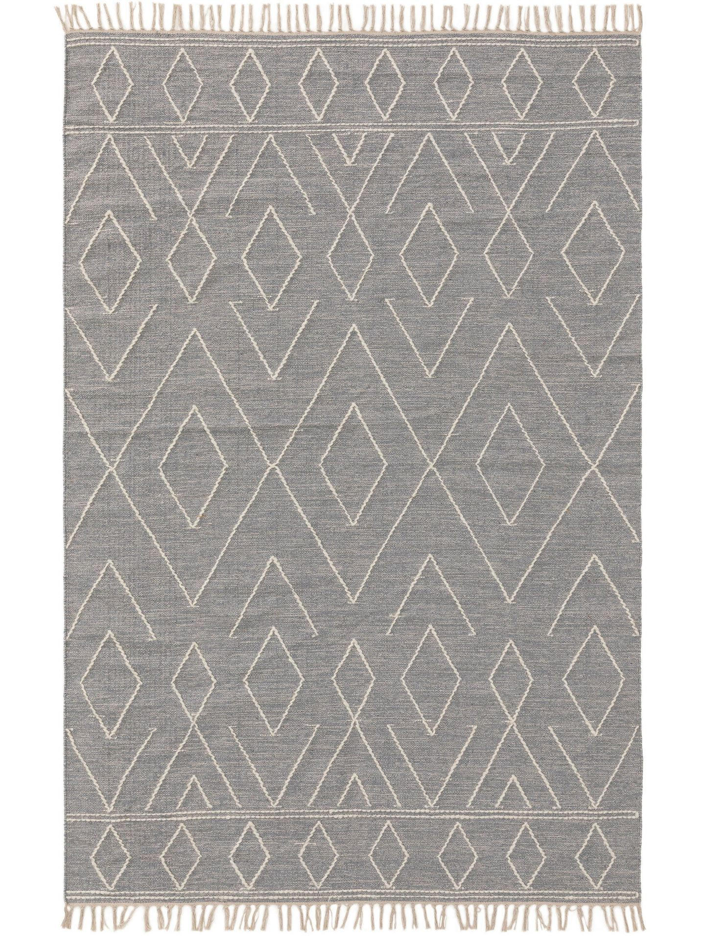 BAUMWOLLTEPPICH Sydney Hellgrau 80x150 cm - Grau, Textil (80/1cm) - KUNSTLOFT