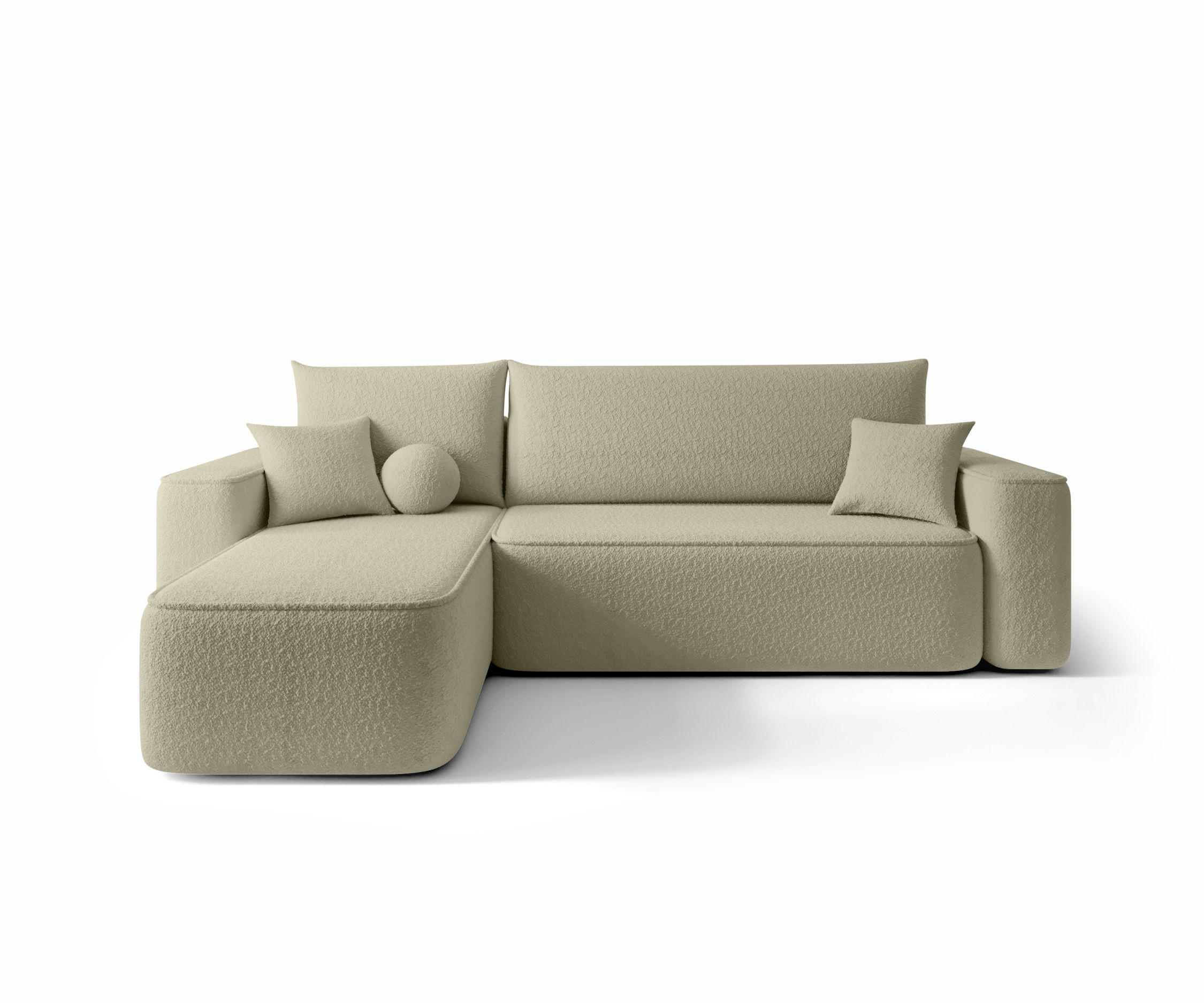 ECKSOFA mit Schlaffunktion SENNO Quelle 06 Links - Beige, Textil (250/150cm) - Bedante