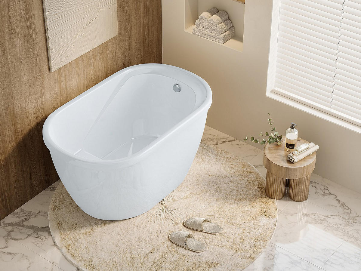 SITZBADEWANNE - 1 Person - Acryl - Weiß - - Weiß, Kunststoff (120/65/75cm) - Vente-Unique