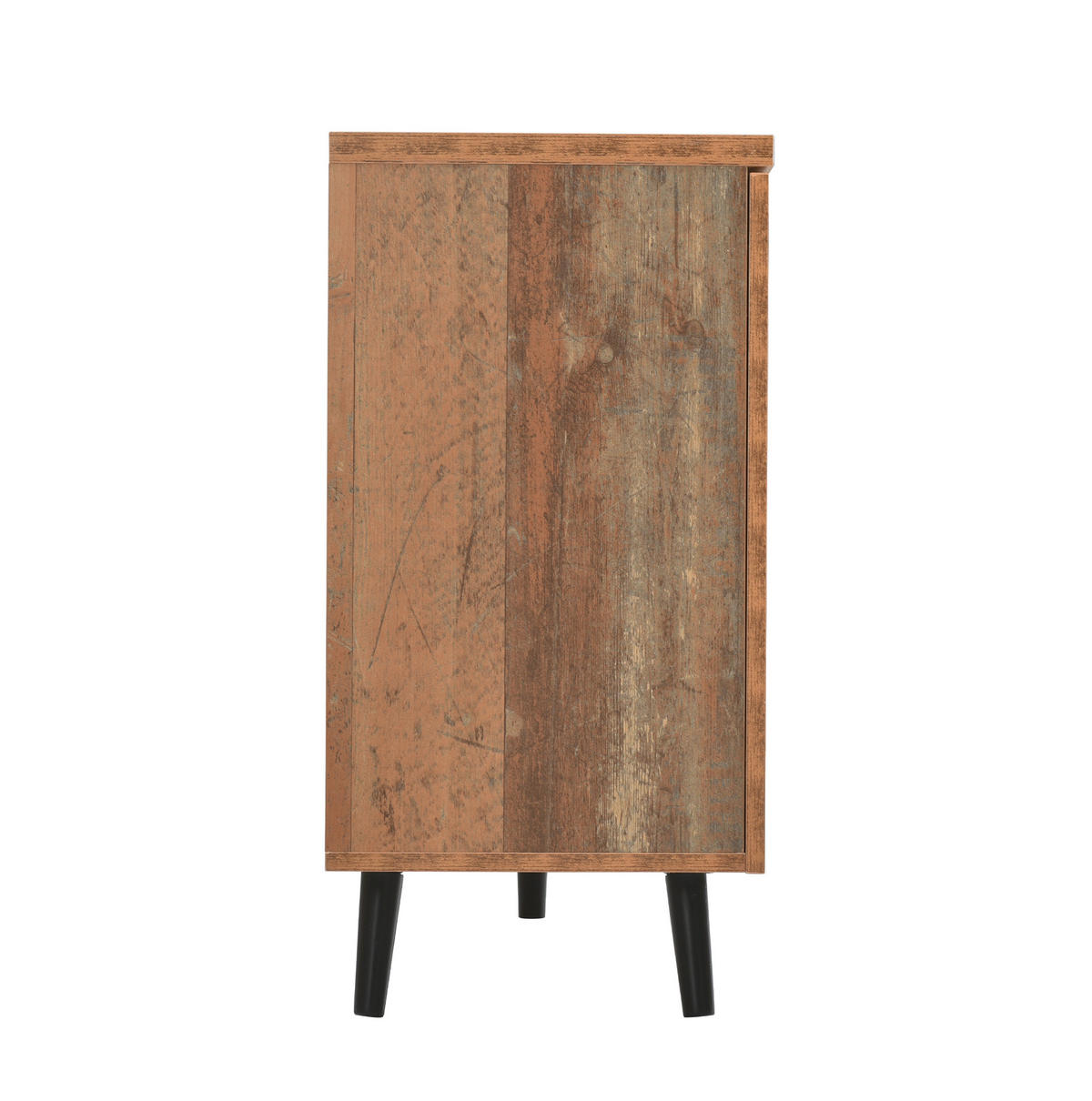 TV-LOWBOARD aus Spanplatte 140x35x70 cm Antikbraun mit 3 Schubladen und verstellbaren Regalen - Braun, Holzwerkstoff (140/70/35cm) - IVMEU