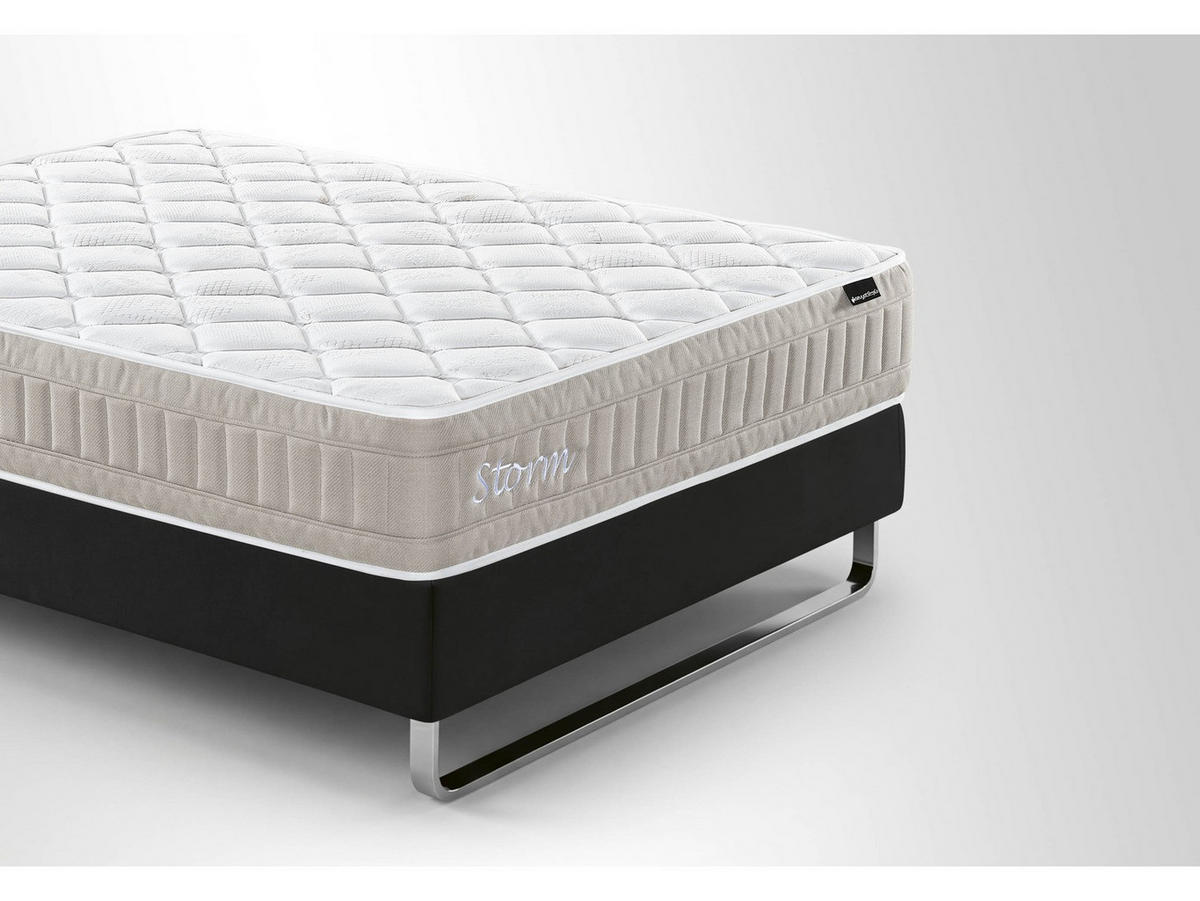 POLSTERBETTSET Storm 100x200 Taupe - Taupe, Textil/Metall (100/200cm) - Villa Möbel