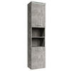 BADEZIMMERSCHRANK Paso mit 2 Türen Beton Grau - 35 x 35 x 160 cm - Grau, Holz (35/160/35cm) - Badplaats