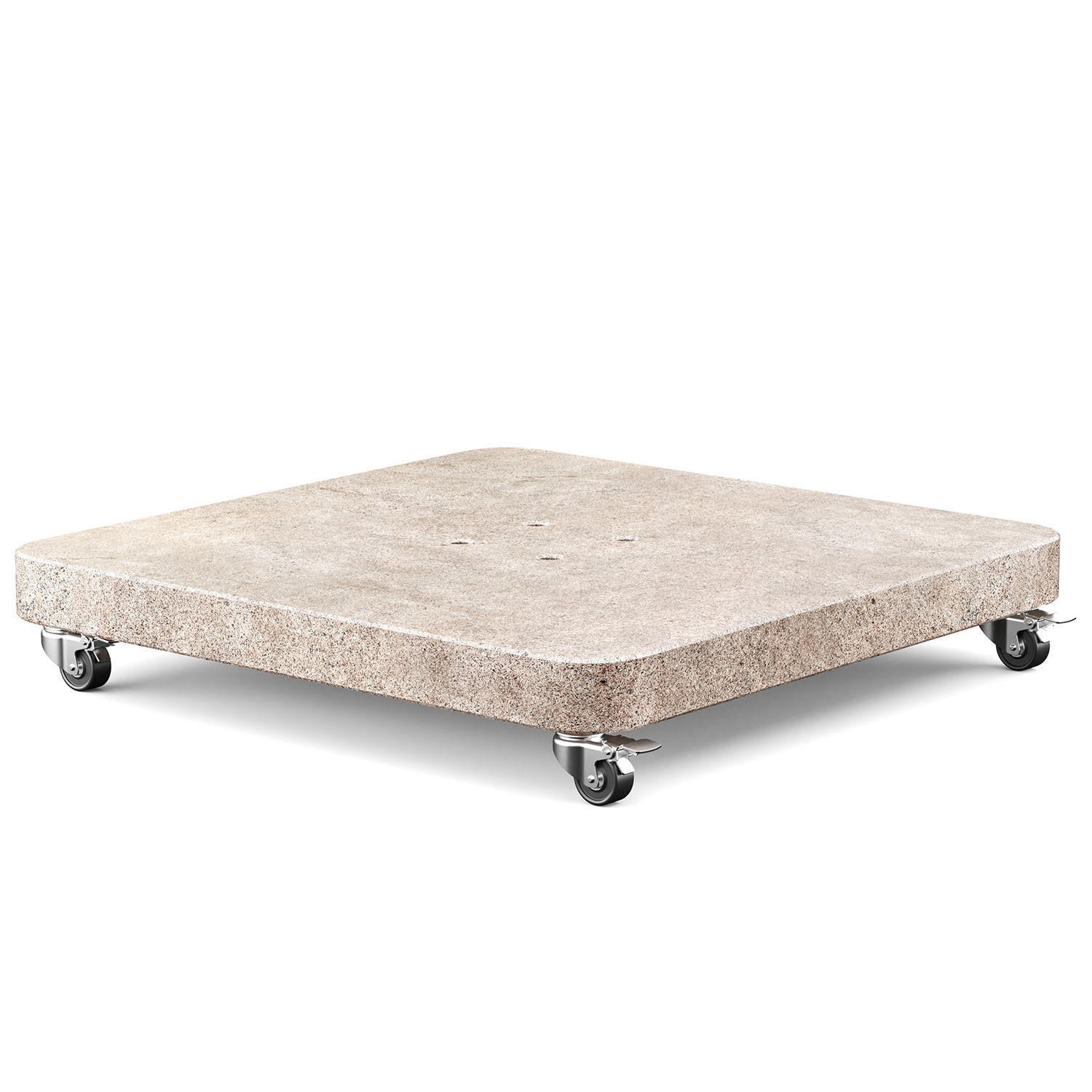 SCHIRMSTÄNDER Sonnenschirmständer Venezia Beige Granit für Ampelschirme 120 kg - Beige, Metall (80/80cm) - Platinum