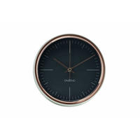 WANDUHR Design Schwarz 22/22 cm - Schwarz, Glas/Holzwerkstoff (22.4/22.4/8cm) - ONZENO