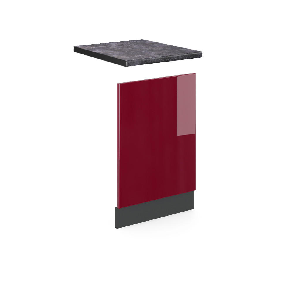 FRONTBLENDE R-Line Rot 45 cm , AP Anthrazit - Anthrazit/Rot, Holzwerkstoff (45/57.2/1.6cm) - Vicco