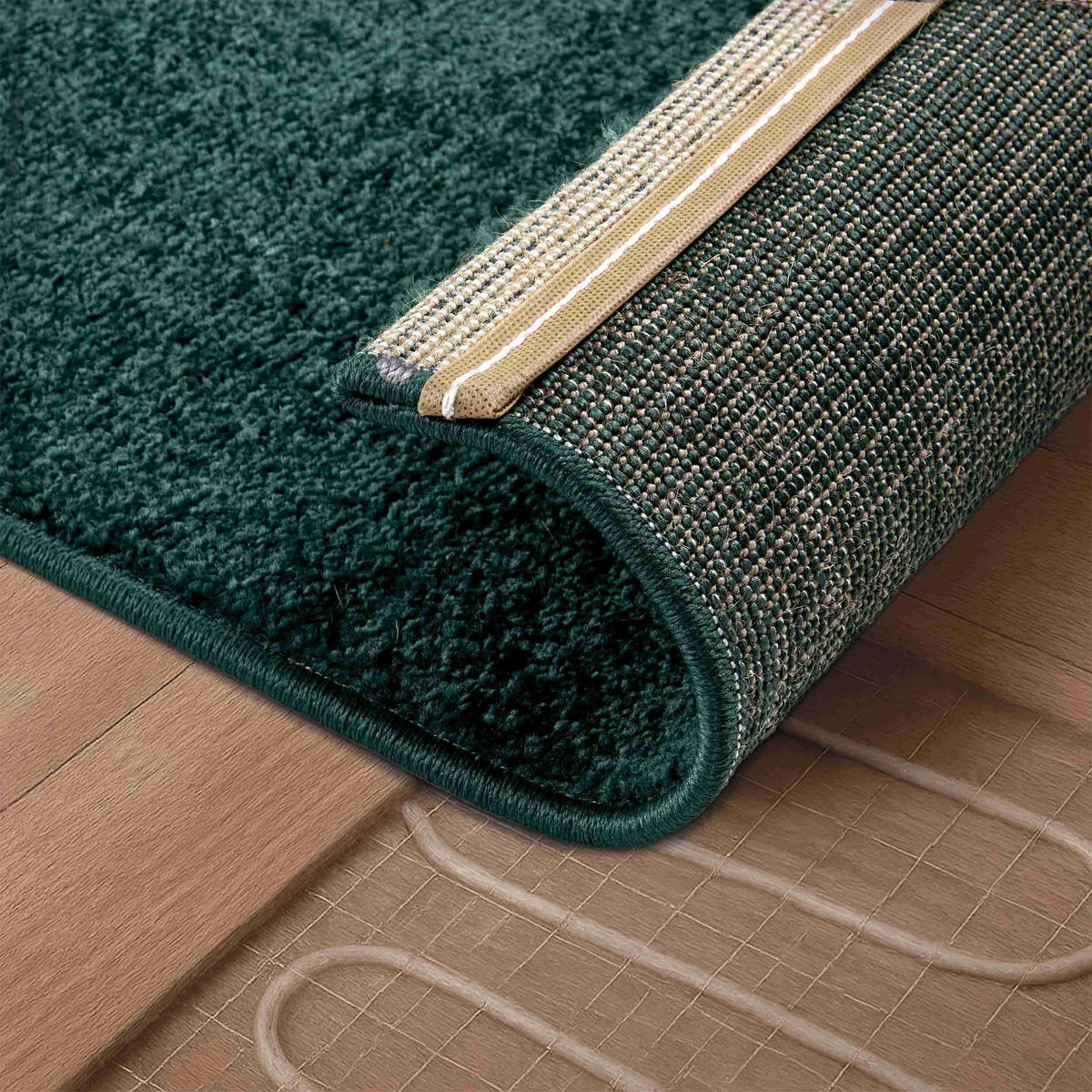 KURZFLORTEPPICH SAMMY - Grün, Textil (133/190cm) - Astra