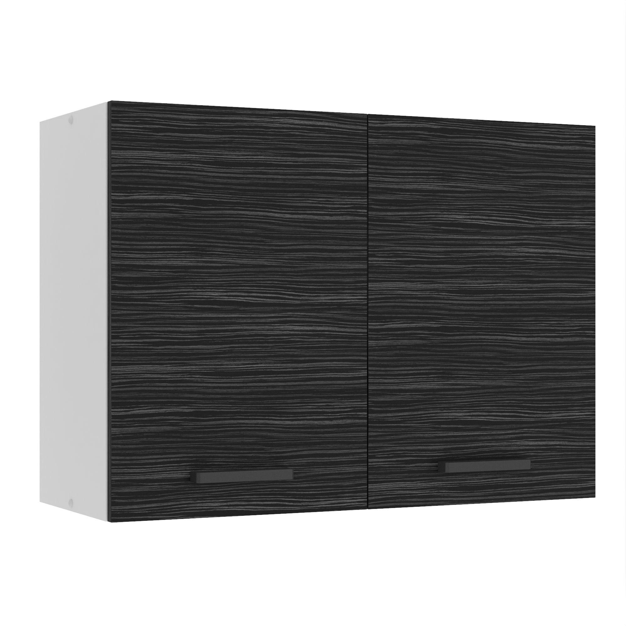 HÄNGESCHRANK SG 80 cm, mit 2 Türen, Königliches Ebenholz - Schwarz, Holz (80/58/29.6cm) - B BELINI GROUP