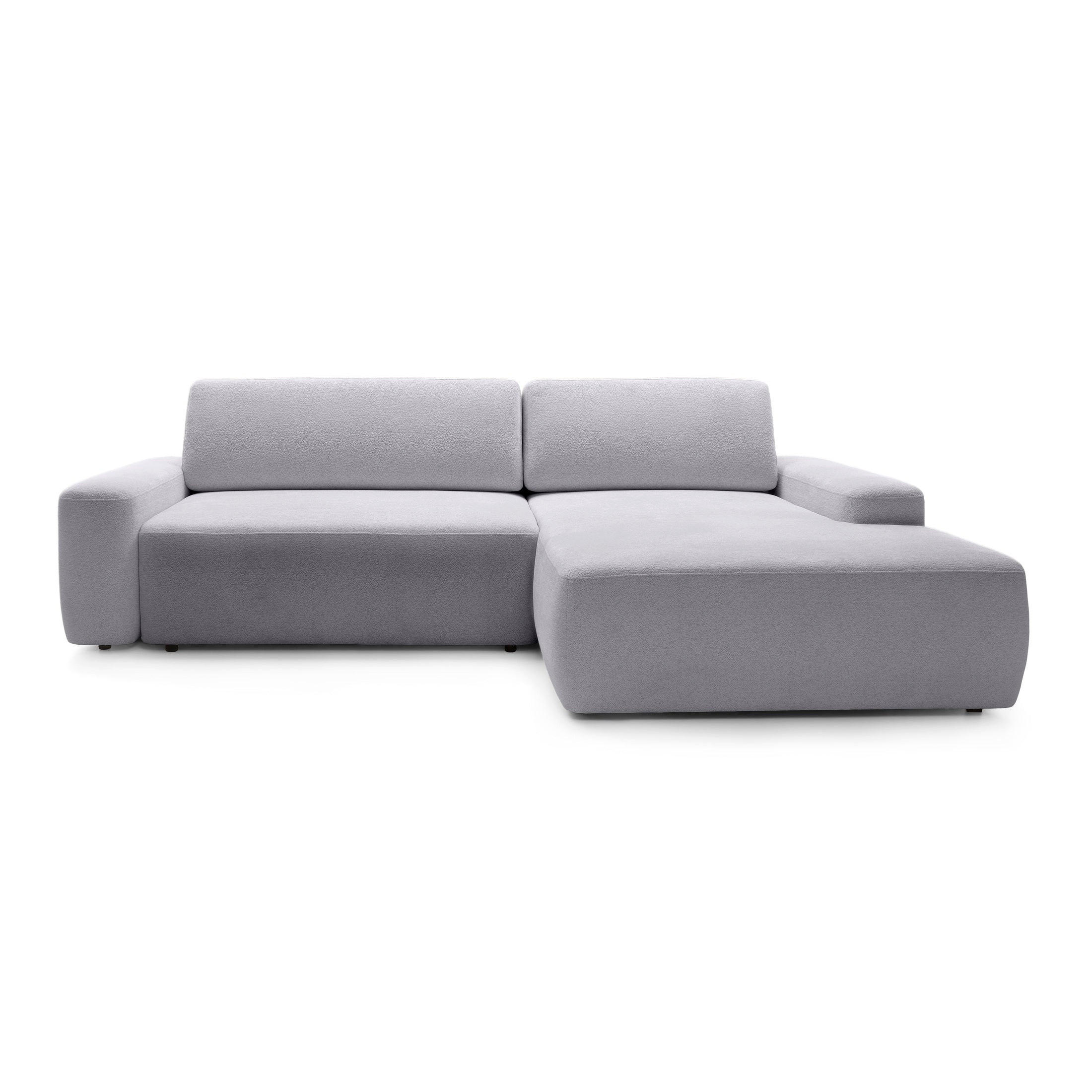 Pillovely Ecksofa Grau 264x82x162 cm