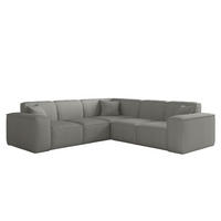 SOFA Celes Premium Stoff Scala - Grau, Holzwerkstoff/Textil (246/246cm) - Fun Möbel