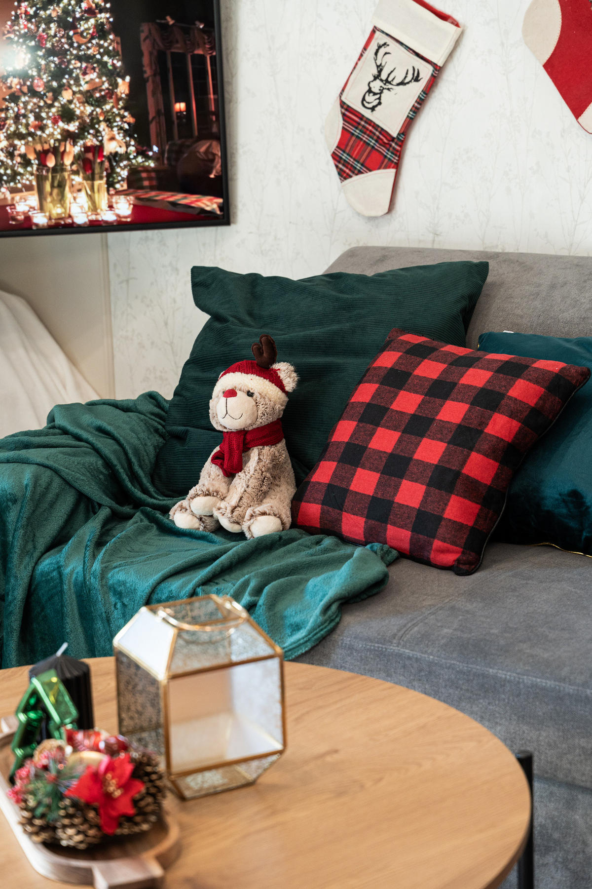 RENTIER mit Mütze 25/12/35 cm - Multicolor, Textil (12/35/25cm) - Atmosphera Createur d´interieur