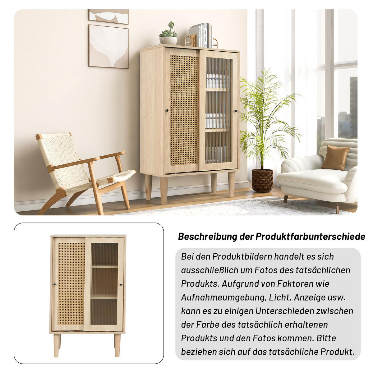 HIGHBOARD Hellbraun 60/40/100 cm - Braun, Holzwerkstoff (40/100/60cm) - Urban Meuble