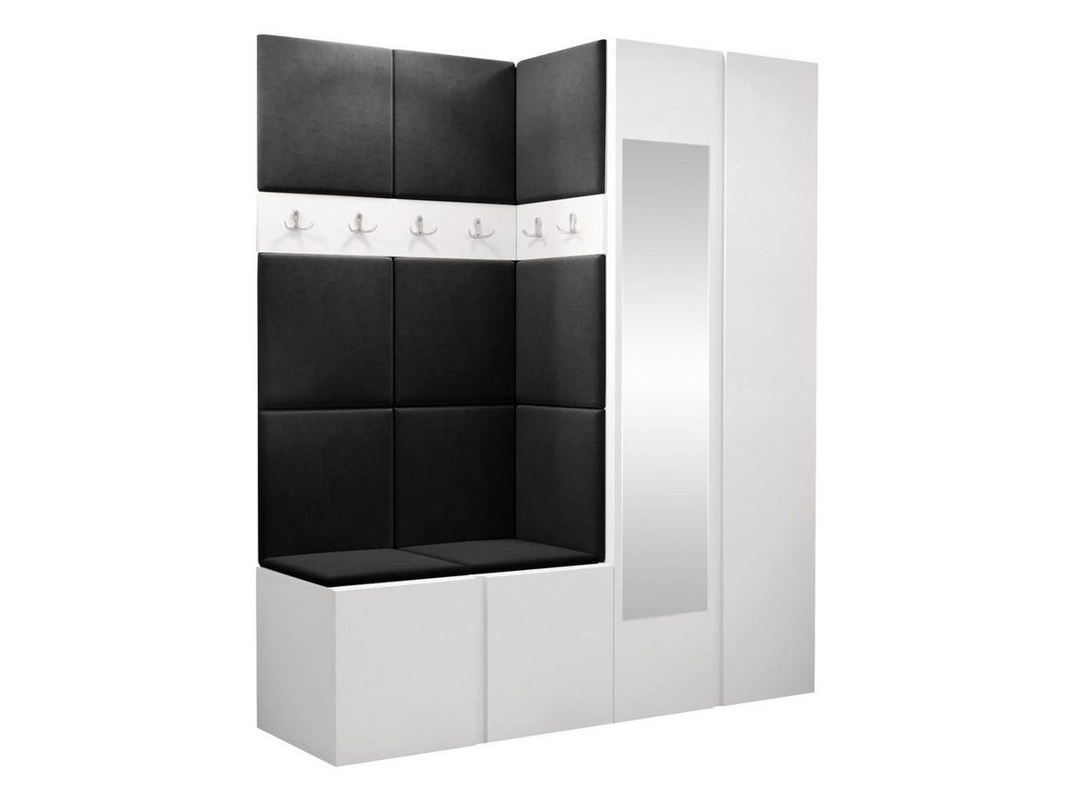 GARDEROBEN-SET Orion XII - Anthrazit/Weiß, Holzwerkstoff/Kunststoff (158/186/46cm) - MIRJAN24