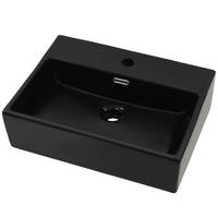WASCHBECKEN Labounty 51.5/38.5/15 cm - Schwarz, Keramik (51.5/15/38.5cm) - Nettlife