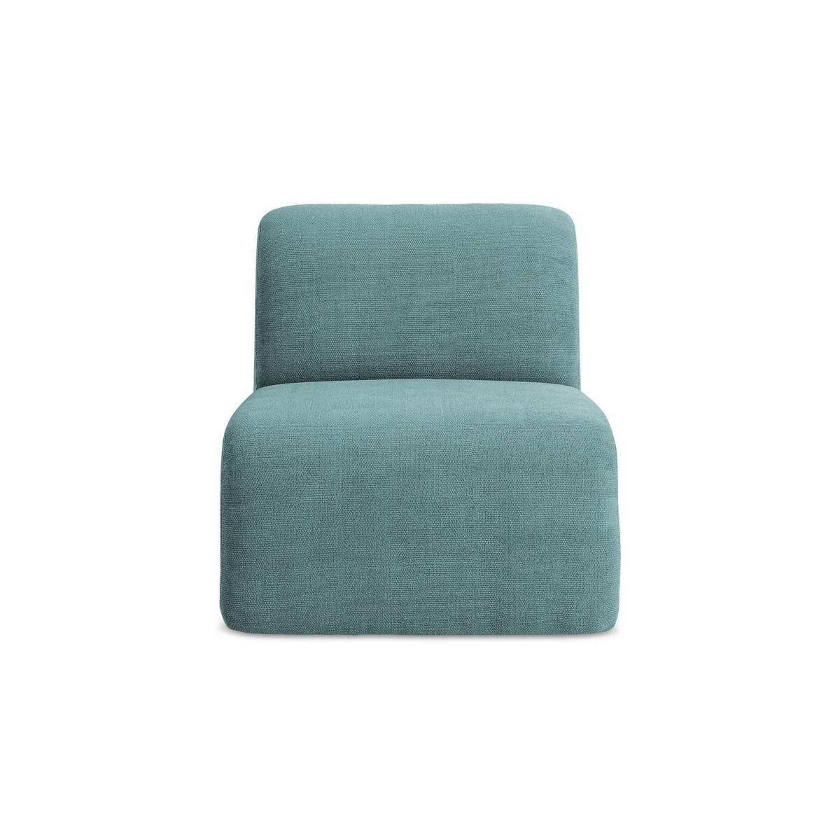 SOFAELEMENT Chenille Stoff Blau - Blaugrau/Schwarz, Holzwerkstoff/Kunststoff (70/75/94cm) - LaMiaSofa