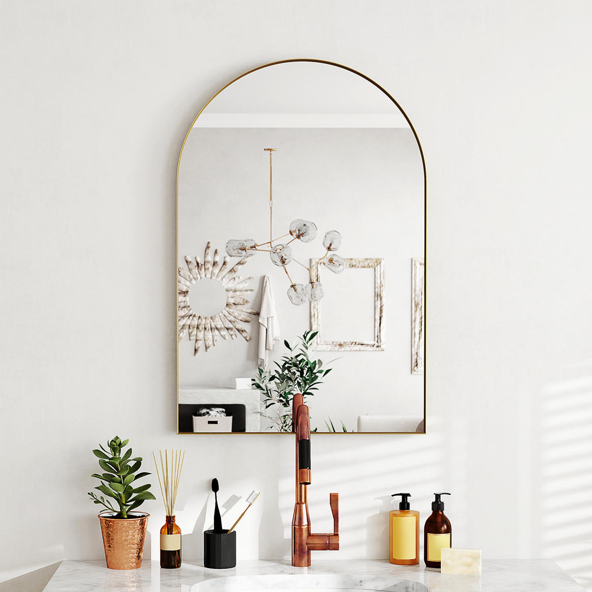 WANDSPIEGEL Goldfarben 60/3/90 cm - Goldfarben, Glas (60/90/3cm) - PANGIVO