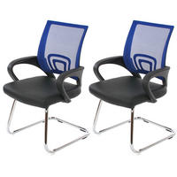 KONFERENZSTUHL Blau 2er-Set - Blau, Textil (57/92/59cm) - MCW