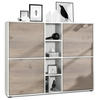 HIGHBOARD Cuba Türen in Eiche Nordic - Silbereichenfarben, Holzwerkstoff (130.5/105.5/35.5cm) - Vladon