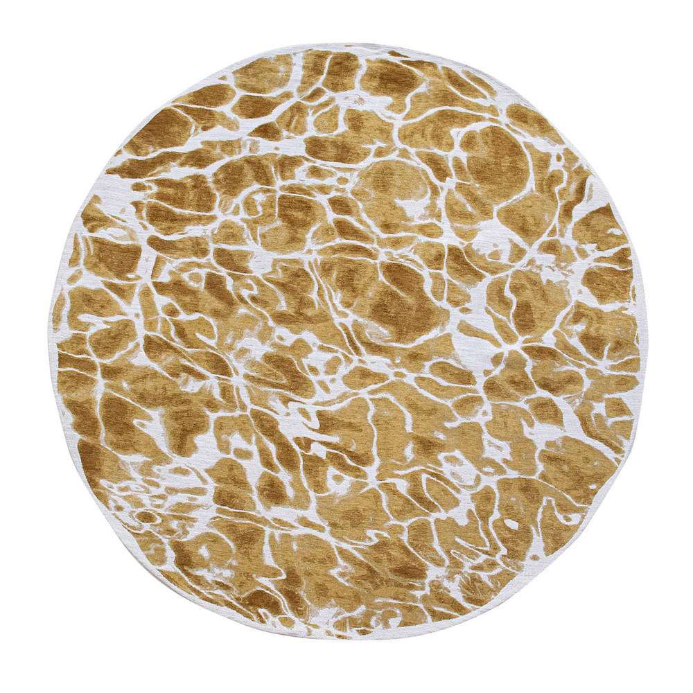 TEPPICH Saffron Meditation 240/240 cm - Gelb, Textil (240/240cm) - Louis De Poortere