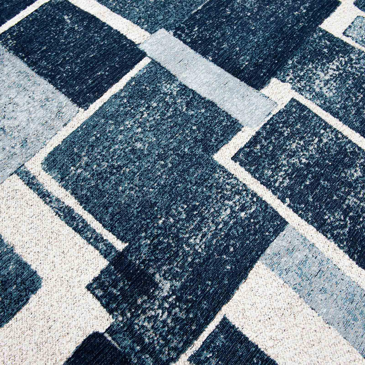 TEPPICH In-/Outdoor Flachgewebe SQUARY Blau 240 x 340 cm - Blau, Textil (240/340cm) - Novatrend