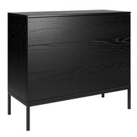 KOMMODE Schwarz Industrial Metallfüße Schmal - Schwarz, Holzwerkstoff (100/84/41cm) - Sepro Meble