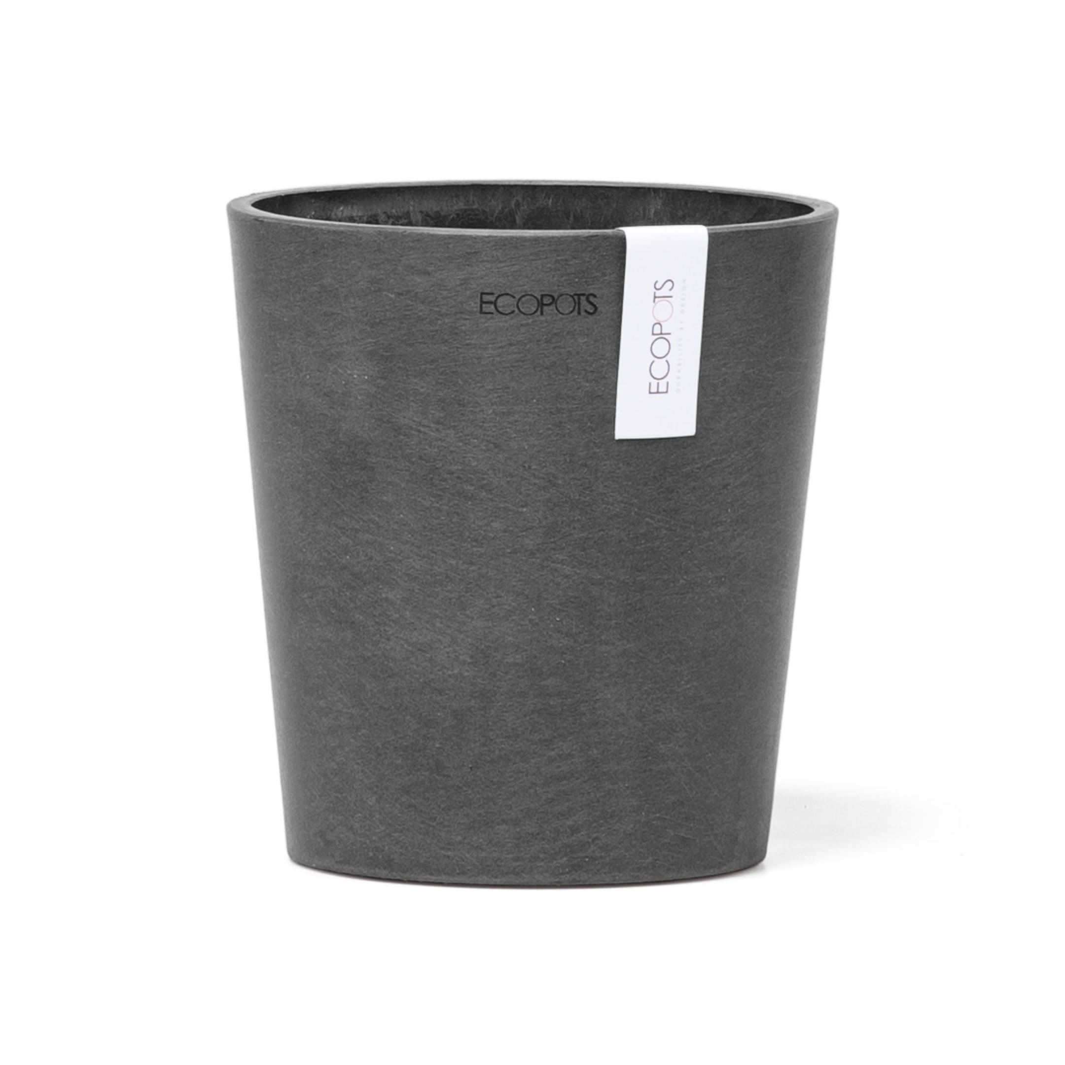Ecopots Blumentopf Dunkelgrau 15 cm