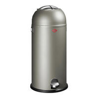 MÜLLEIMER Kickmaster Maxi Neusilber - Silberfarben, Metall (37.5/83/37.5cm) - Wesco