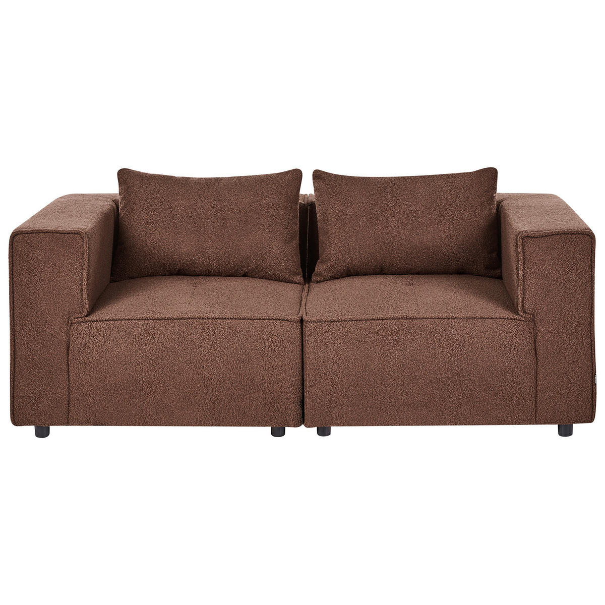 MODULÁRNÍ POHOVKA 2-místná Hnědá Bouclé Axebo - hnědá, textil (188/93/94cm) - Beliani