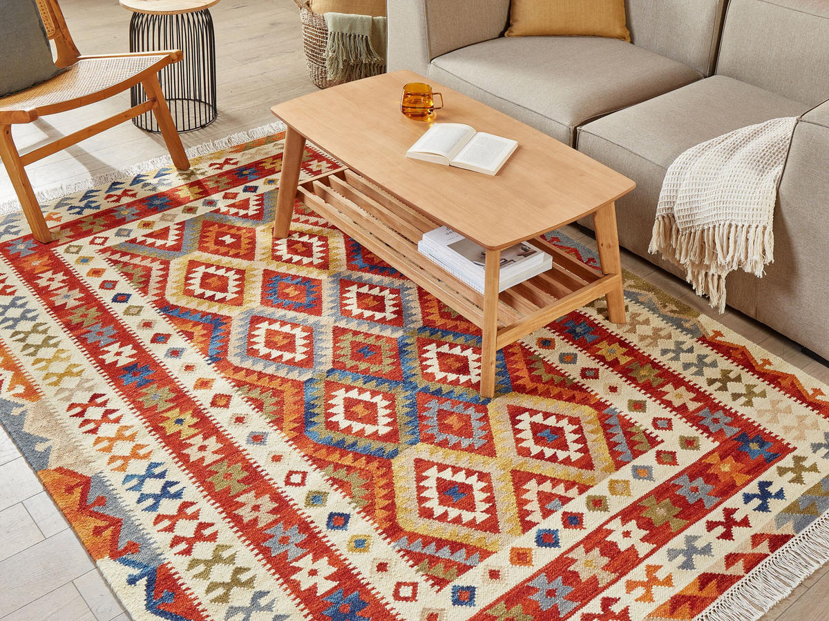 KELIM-TEPPICH Oshakan 230/160 cm - Multicolor, Textil (160/230cm) - Beliani
