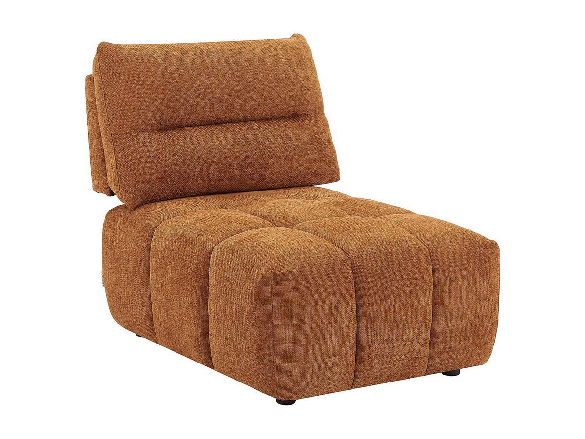 SESSEL mit gerader Rückenlehne - 1 -Sitzer - Polyester - terracotta - APOLIU - Braun, Textil (86/93/123cm) - Vente-Unique