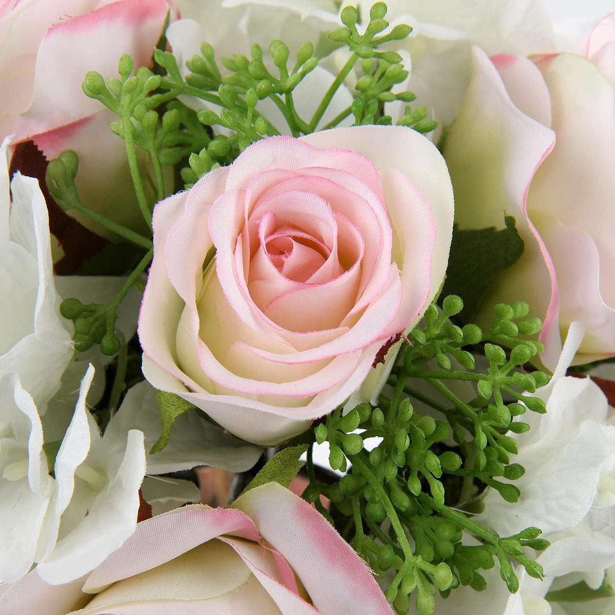 KUNSTBLUMENSTRAUSS 2er Set Hortensie Rose Höhe 30cm Rosa - Rosa, Kunststoff (10cm)