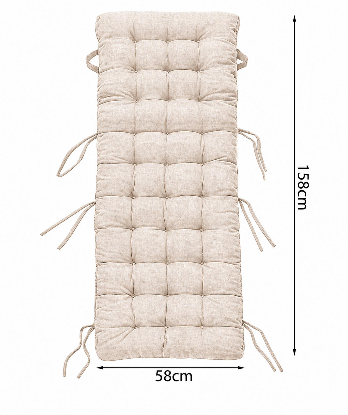 LIEGESTUHLAUFLAGE 157/57 cm Creme - Creme, Textil (57/10/157cm) - QUICK STAR