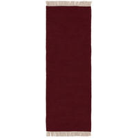 WOLLTEPPICH Liv Dunkelrot 70x200 cm - Dunkelrot, Textil (70/200cm) - benuta Pop