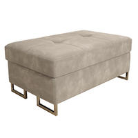 POLSTERHOCKER BARLET Creme 100x60 cm - Greige, Textil (100/41/60cm) - MASSENO