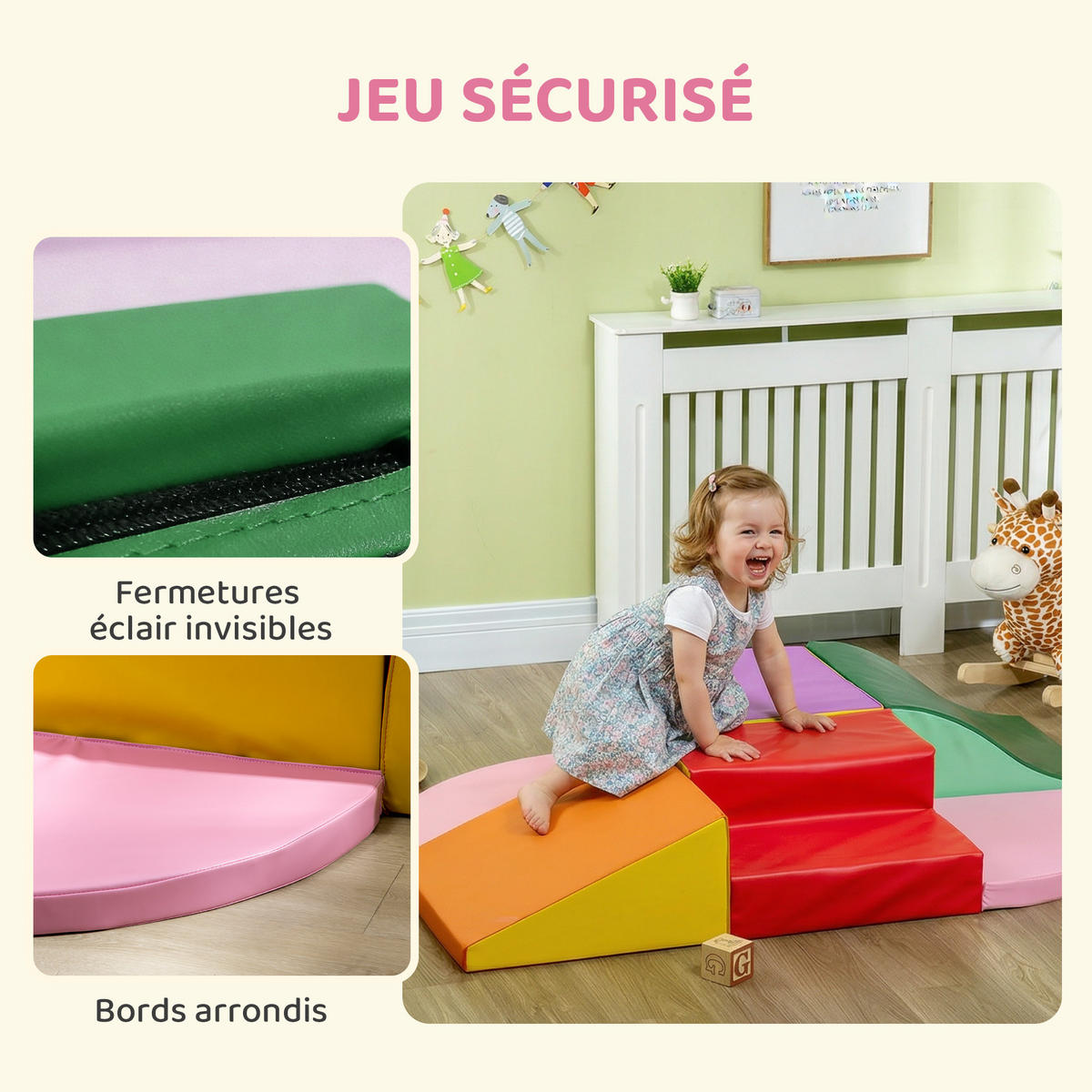 BAUSTEINE DE-18194 6 XL-Motorikmodule, EPE-Schaum Bunt - Multicolor, Kunststoff (100/150cm) - ComfortXL