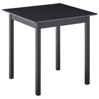 JÍDELNÍ STŮL Černý 75/75 cm Borovicové dřevo Veritas - černá, dřevo (75/75/76cm) - Beliani