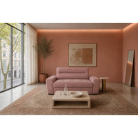 2-SITZER Carlisle Chenille Rosa 183/97/93 cm - Rosa, Kunststoff/Textil (183/93/97cm) - foamnova