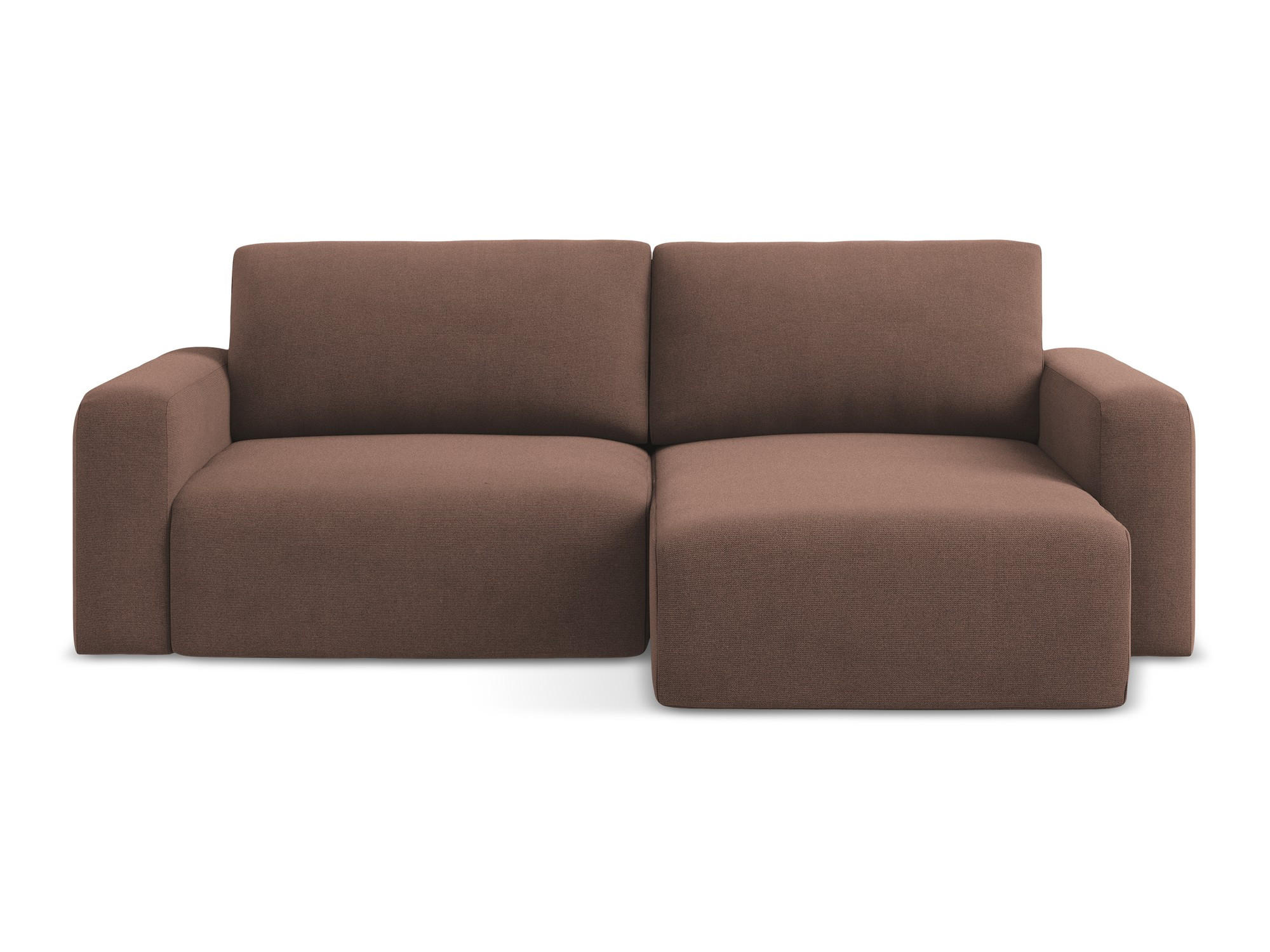 ECKSOFA mit Schlaffunktion rechts Strukturstoff Stoff Pink - Pink/Hellrosa, Kunststoff/Textil (244/149cm) - Makamii