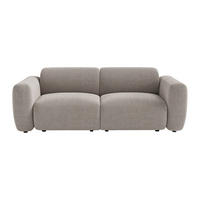 SOFA - 3 Personen - stoff - grau Pogni - Grau, Kunststoff/Textil (205/73/97cm) - Vente-Unique