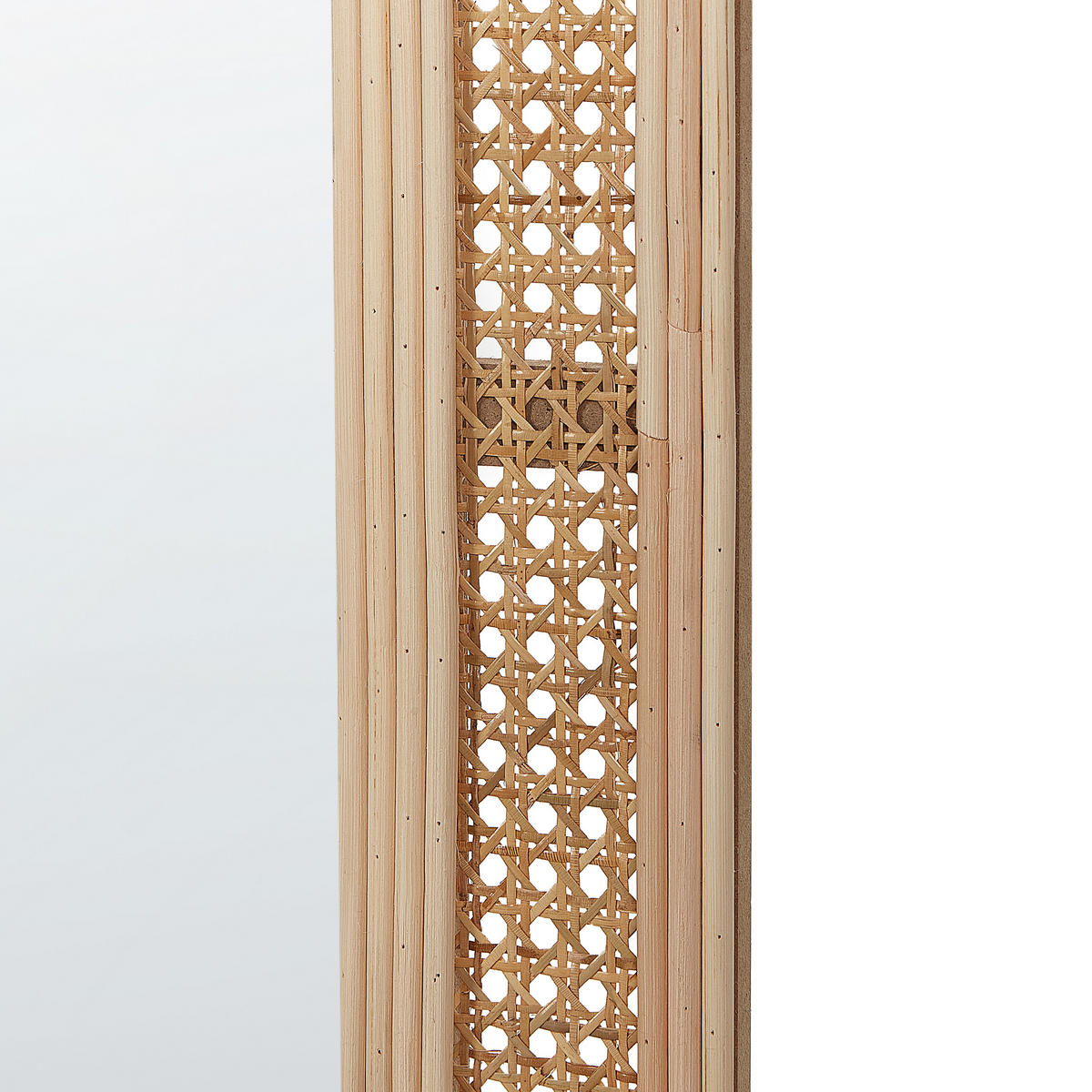 WANDSPIEGEL 50/120 cm Rattan Naturfarben Franey - Naturfarben, Naturmaterialien (50/120/2cm) - Beliani
