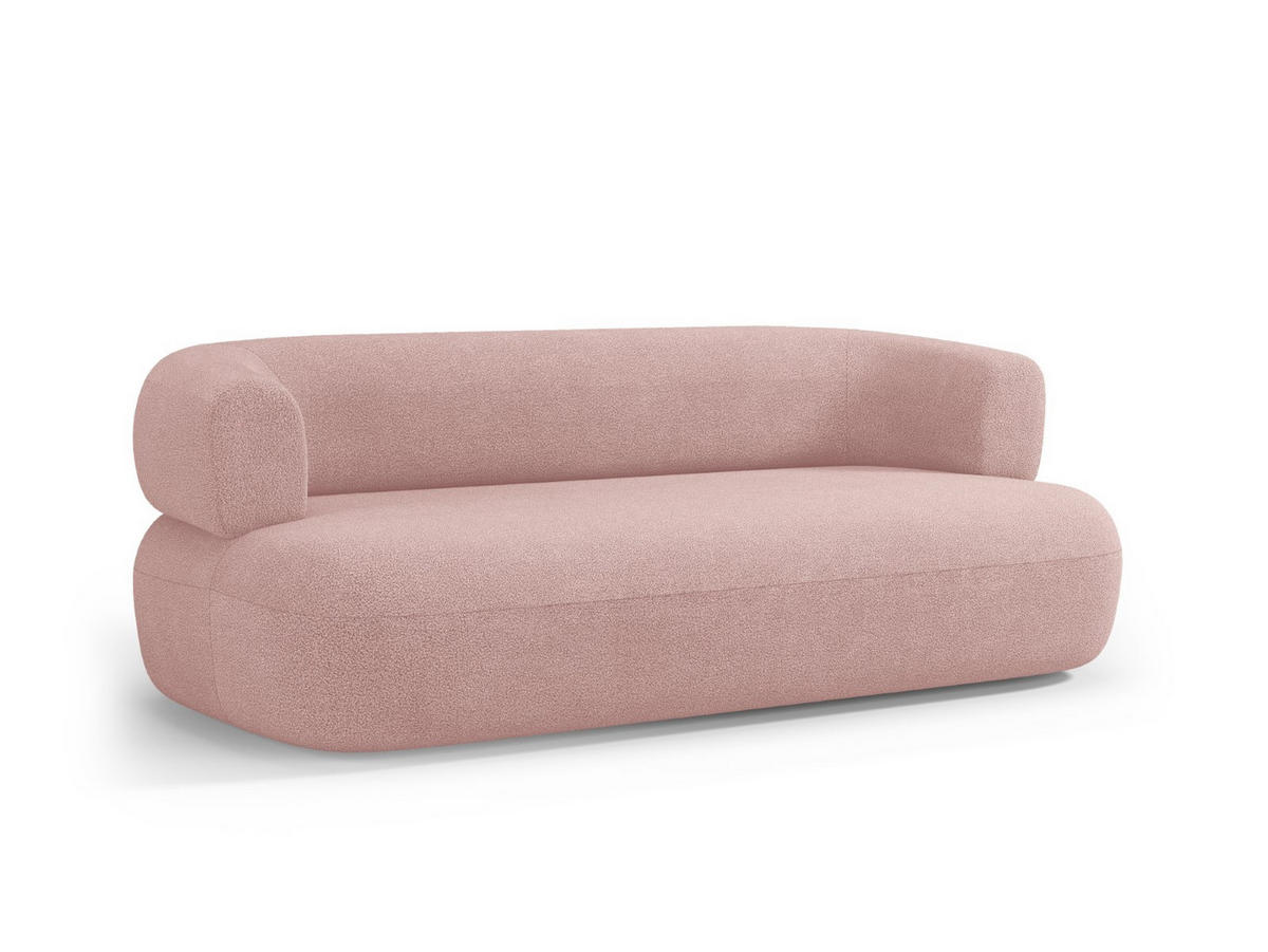 SOFA Jenny aus Boucle puderrosa 3 Sitzplätze - Altrosa, Textil (90/73/178cm) - Micadoni