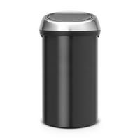 MÜLLEIMER Mit Soft Touch Öffnung 60 Liter Metall Schwarz-Matt - Schwarz, Metall (40/71/40cm) - PROREGAL