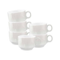 KAFFEETASSEN Sento Home Aura white 210 ml 6er Set - Weiß, Keramik (0.21L) - Seltmann Weiden