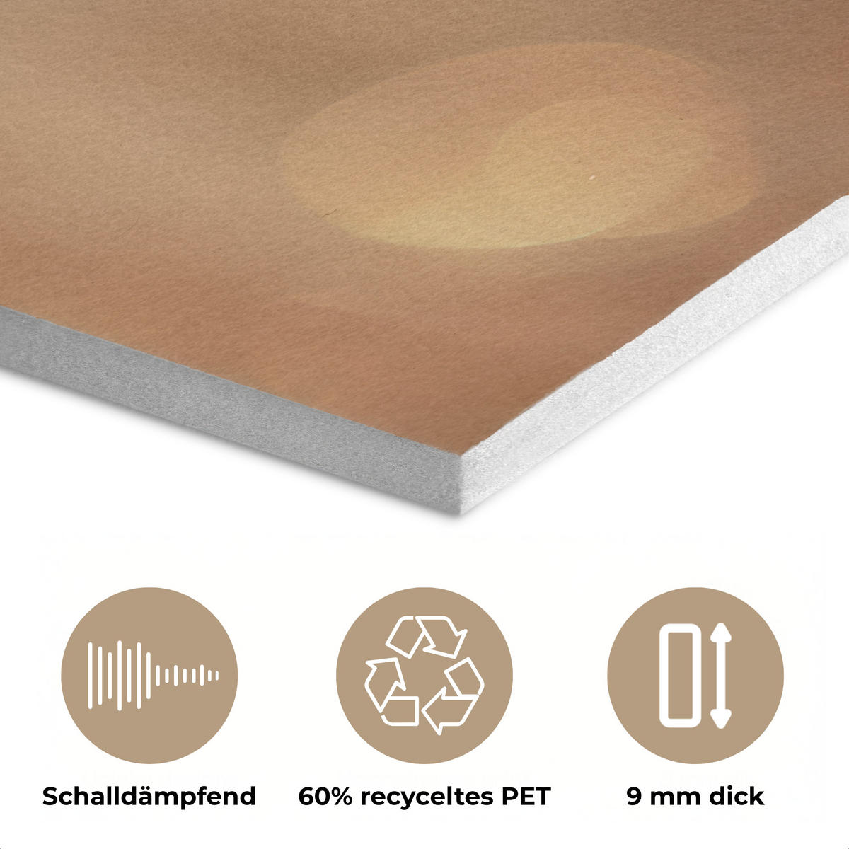 AKUSTIKPANEEL Löwenzahn - Beige - Natur - Blume 60x80 cm - Hellbraun, Textil (60/0.9/80cm) - MuchoWow